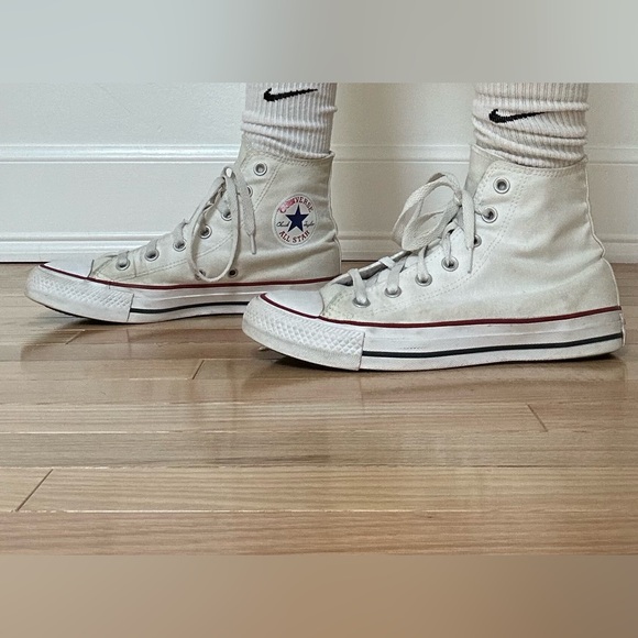 White Chuck Taylor All Star Canvas Converse Sneakers - Picture 5 of 6